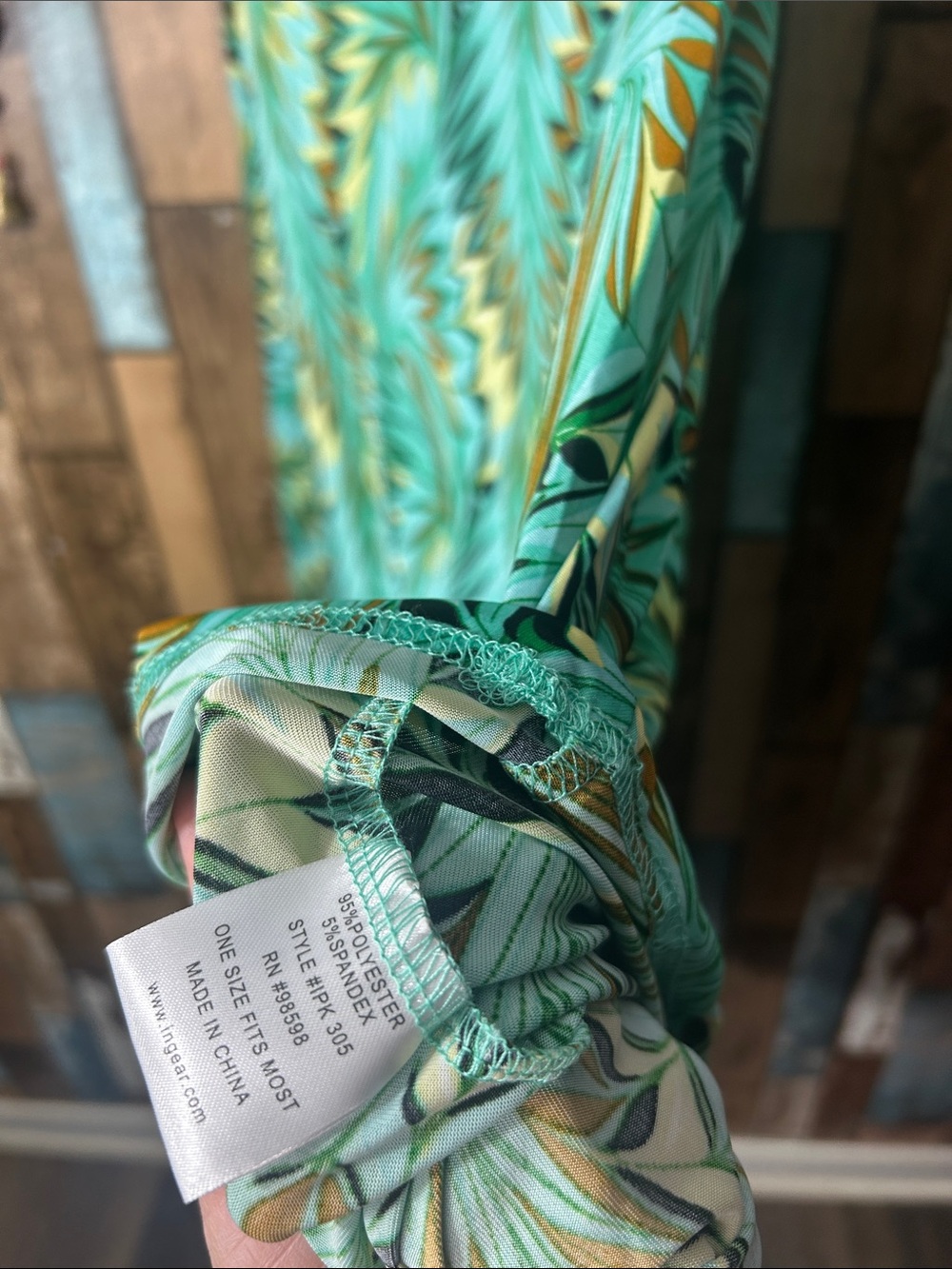 Teal Palm-Print Sleeveless Midi Dress - Picture 11 of 16
